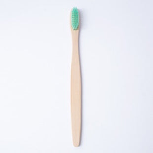 Flat bamboo charcoal soft-bristled toothbrush