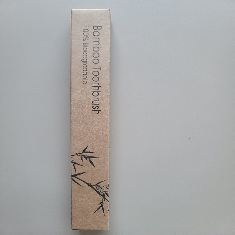 Flat bamboo charcoal soft-bristled toothbrush