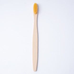 Flat bamboo charcoal soft-bristled toothbrush