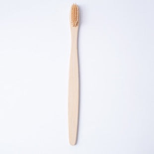 Flat bamboo charcoal soft-bristled toothbrush