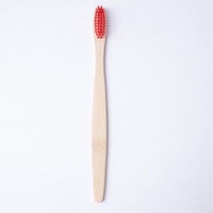 Flat bamboo charcoal soft-bristled toothbrush