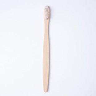 Flat bamboo charcoal soft-bristled toothbrush