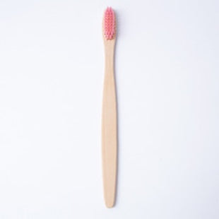 Flat bamboo charcoal soft-bristled toothbrush
