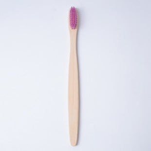 Flat bamboo charcoal soft-bristled toothbrush